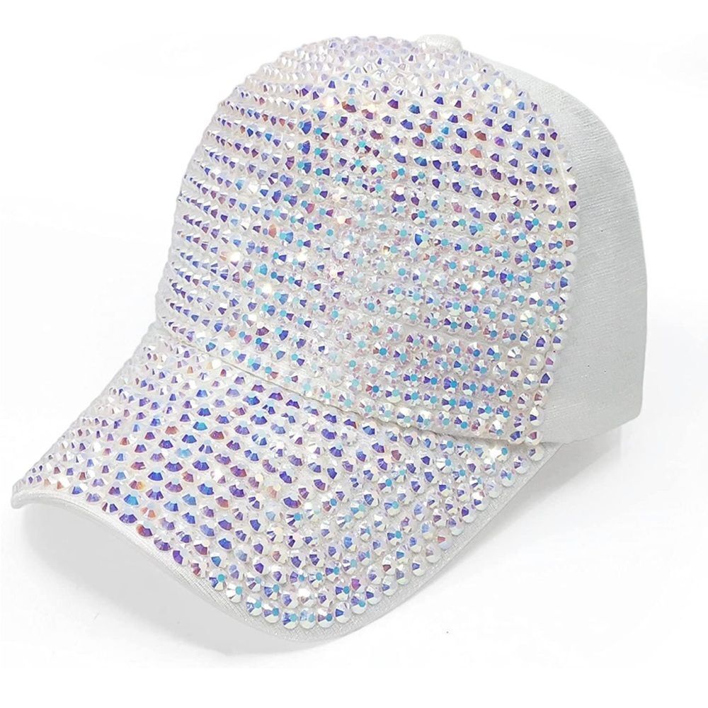 Rhinestone Bling Baseball Cap with Diamond Design